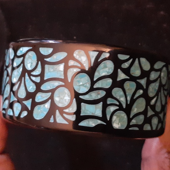 NWT TURQUOISE ONYZ BANGLE RING SET - Picture 5 of 11